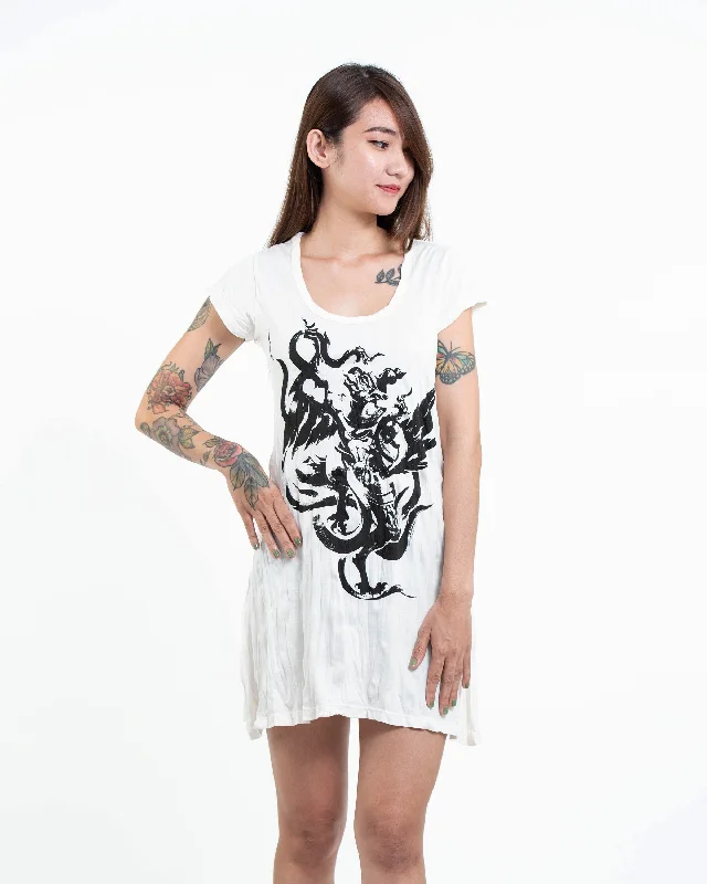 Womens Garuda Dress in White Lounge unclassified dresses