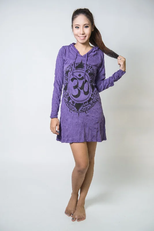 Womens Infinitee Om Hoodie Dress in Purple Lightweight unclassified dresses