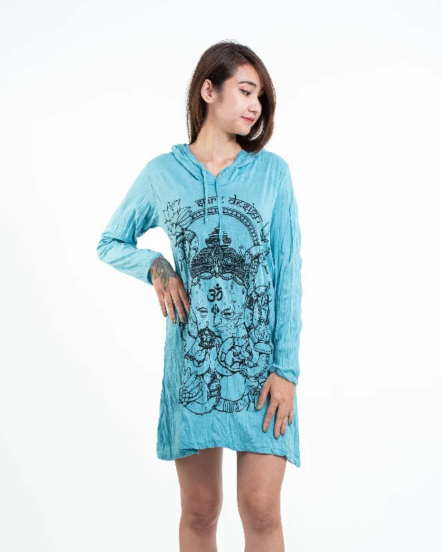 Womens Octopus Oracle Hoodie Dress in Turquoise Graduation unclassified dresses