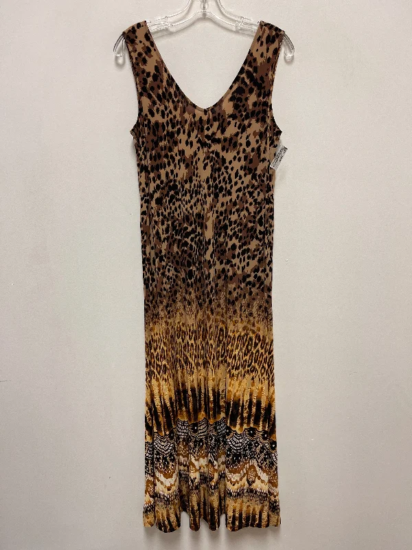 Dress Casual Maxi By Renee C In Animal Print, Size: S Skirt with Slits