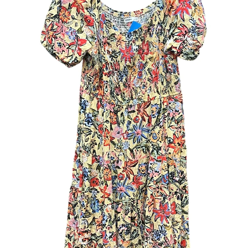 Dress Casual Maxi By Sonoma In Yellow, Size: Xxl Front Slit Skirt