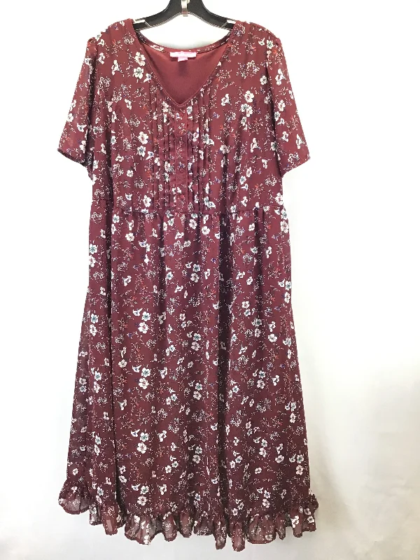 Dress Casual Maxi By Woman Within In Floral, Size: 18 Pleated Maxi Skirt