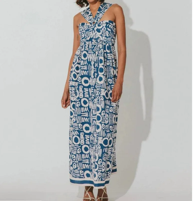 Zola Maxi Dress In Isla Elegant Maxi Skirt