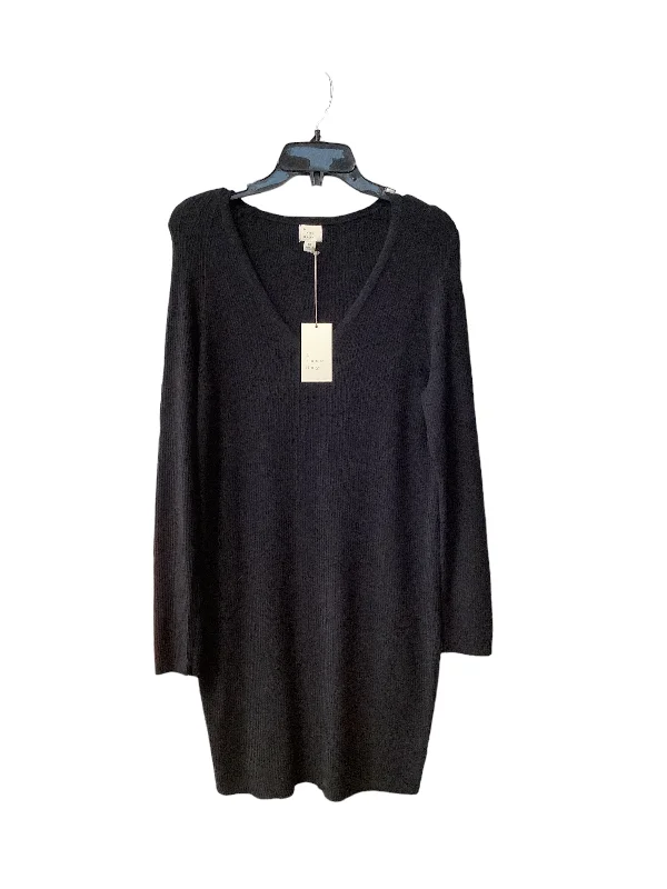 Black Dress Casual Midi A New Day, Size Xs Slim Fit Midi