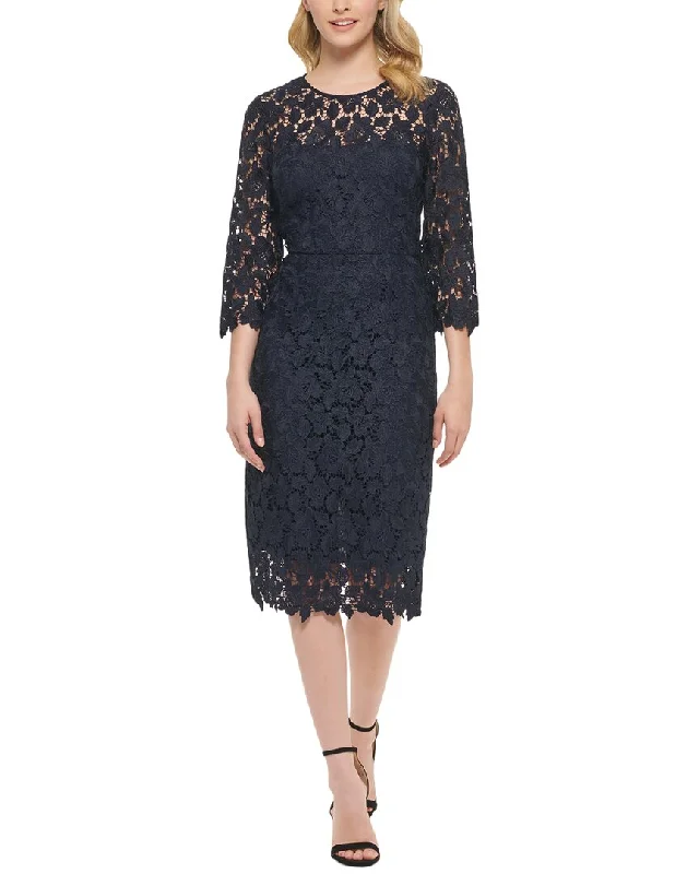 Eliza J Midi Lace Dress Midi Skirt Outfit