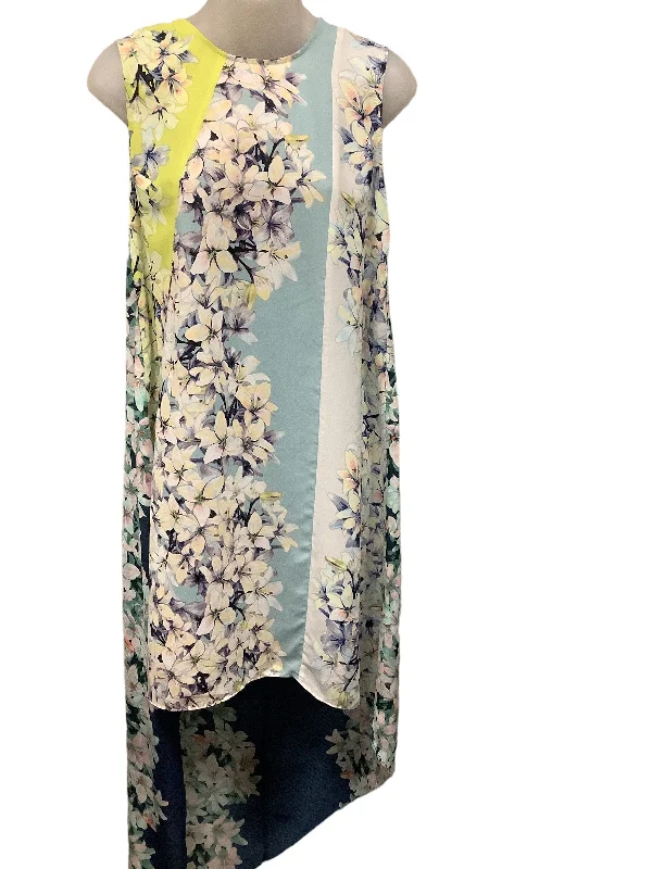 Floral Print Dress Casual Midi Bcbgmaxazria, Size Xxs Floral A-line Skirt