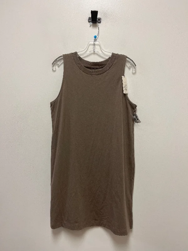 Tan Dress Casual Midi A New Day, Size L Maxi Length Midi